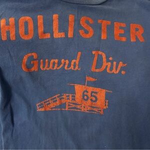 Y2K Hollister Lifeguard Graphic Tee Mens’s Sm Surf Guard Div 65 Blue Red VTG